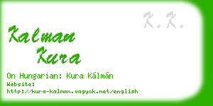 kalman kura business card